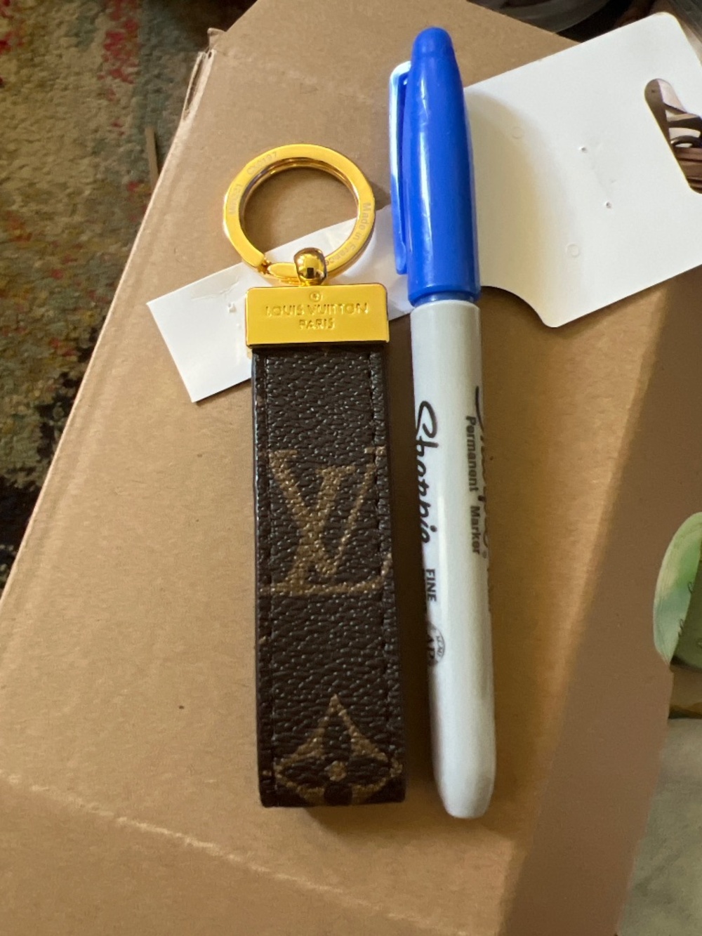 Upcycled designer key fob